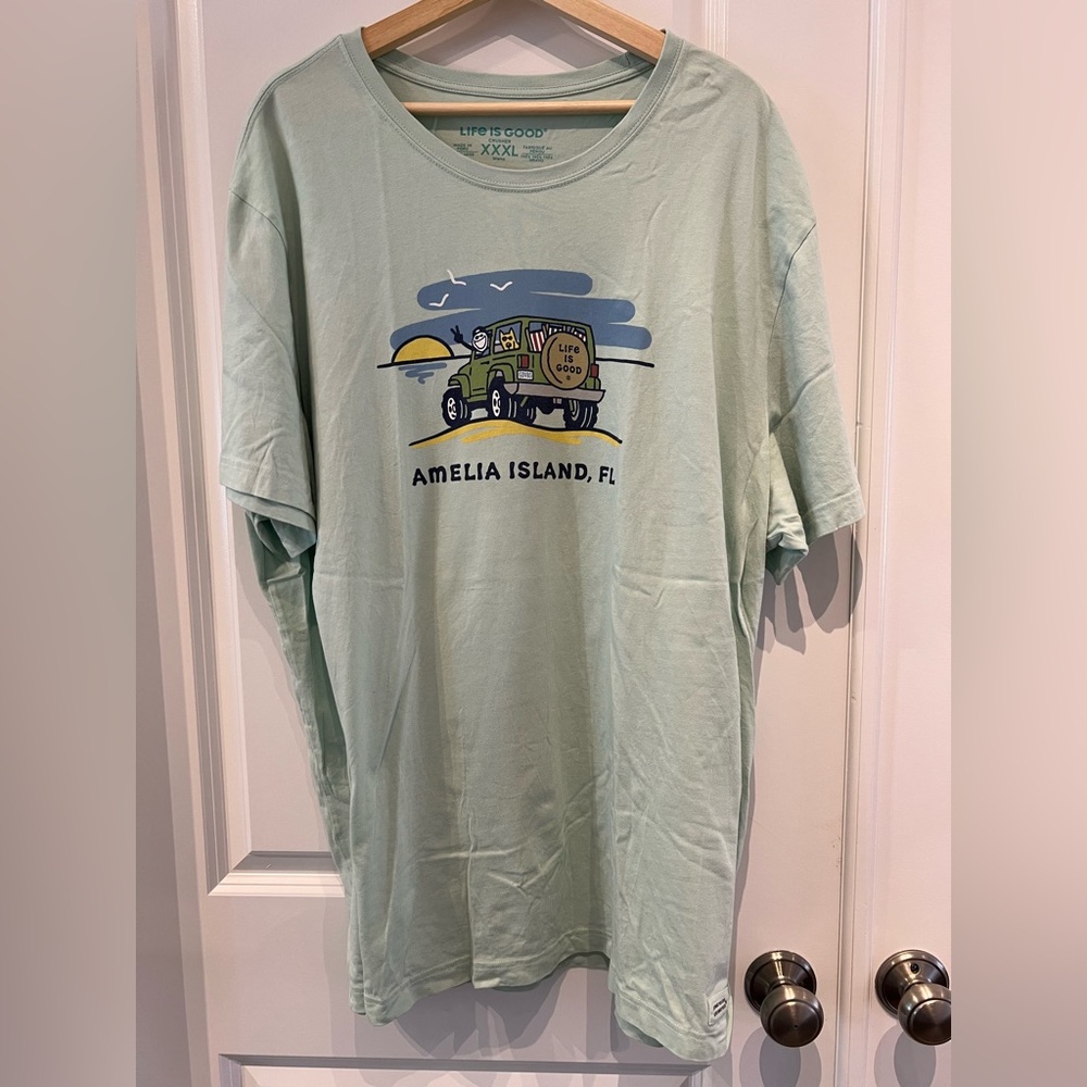 Life Is Good Green Short Sleeve Tee